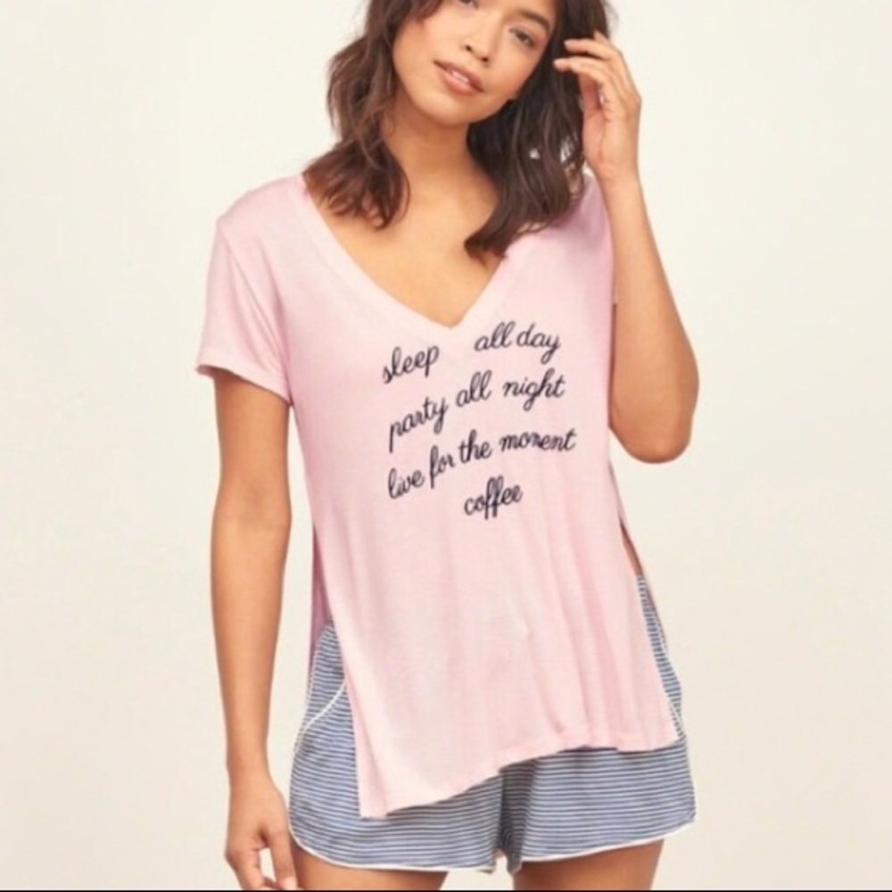 Abercrombie and Fitch sleep all day graphic tee 🎀